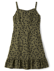 Tween Girls Floral Ruffle Dress