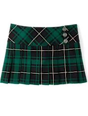 Tween Girls Plaid Pleated Skort