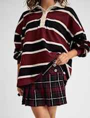 Tween Girls Plaid Pleated Skort