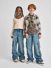 Tween Girls Baggy Cargo Jeans