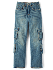 Tween Girls Baggy Cargo Jeans