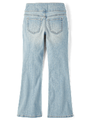 Tween Girls Wide Belt Bootcut Jeans