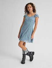 Tween Girls Floral Lace Dress