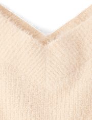 Tween Girls Eyelash V Neck Sweater