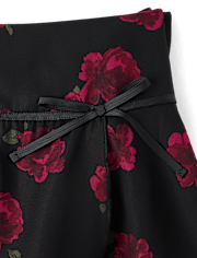 Tween Girls Floral Chiffon Faux Wrap Skort