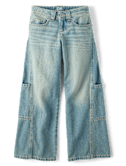 Tween Girls Seamed Baggy Cargo Jeans