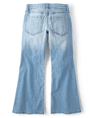 Tween Girls Contrast Baggy Flare Jeans