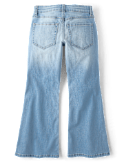 Tween Girls Contrast Baggy Flare Jeans