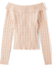 Tween Girls Off Shoulder Sweater