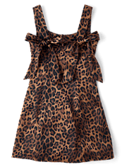 Tween Girls Leopard Satin Dress