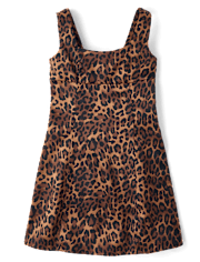 Tween Girls Leopard Satin Dress