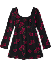 Tween Girls Chiffon Floral Dress