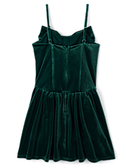Tween Girls Bow Velour Dress