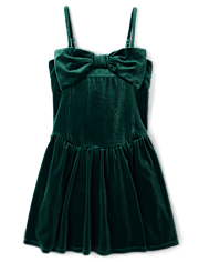 Tween Girls Bow Velour Dress