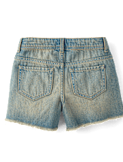 Tween Girls Ripped Shortie Jean Shorts