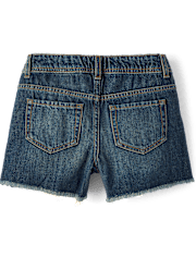 Tween Girls Ripped Shortie Jean Shorts
