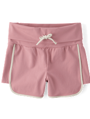Tween Girls Quick Dry High Rise Foldover Dolphin Shorts