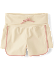 Tween Girls Quick Dry High Rise Foldover Dolphin Shorts