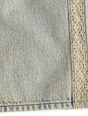 Tween Girls Lace Trim Baggy Jeans