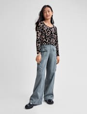 Tween Girls Super Baggy Cargo Jeans