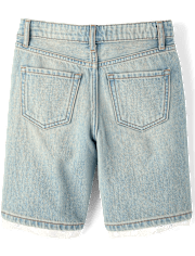 Tween Girls Lace HemJean Shorts