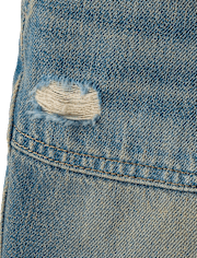 Tween Girls Ripped Relaxed Midi Jean Shorts