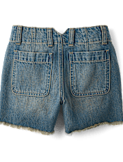 Tween Girls Ripped Relaxed Midi Jean Shorts