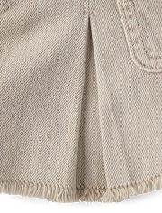 Tween Girls Garment Dyed Pleated Denim Cargo Skort