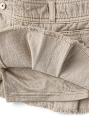 Tween Girls Garment Dyed Pleated Denim Cargo Skort