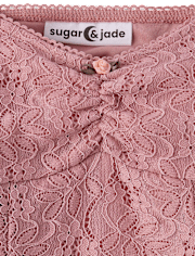 Tween Girls Floral Lace Mini Dress