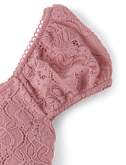 Tween Girls Floral Lace Mini Dress