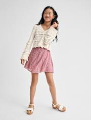 Tween Girls Floral Lace Mini Dress