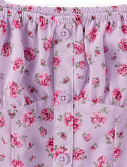 Tween Girls Floral Button Front Dress