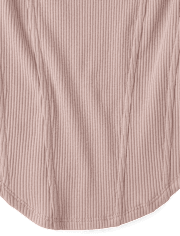 Tween Girls Ribbed Lace Corset Tank Top