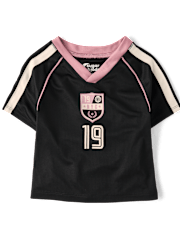 Tween Girls V-Neck Soccer Tee