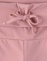 Tween Girls Quick Dry High Rise Foldover Leggings