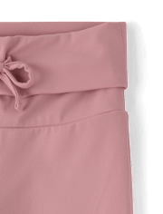 Tween Girls Quick Dry High Rise Foldover Leggings