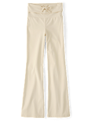 Tween Girls Quick Dry High Rise Foldover Leggings