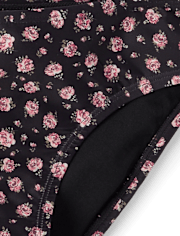 Tween Girls Floral Ruched 3-Piece Swimsuit