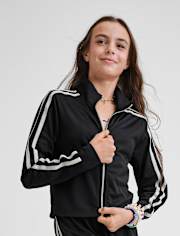Tween Girls Contrast Stripe Track Jacket