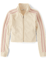 Tween Girls Contrast Stripe Track Jacket