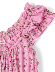 Tween Girls Floral Smocked Romper