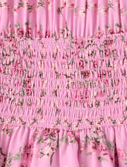 Tween Girls Floral Smocked Romper