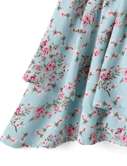 Tween Girls Floral Smocked Romper