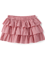 Tween Girls Tiered Ruffle Mini Skort