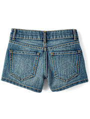 Tween Girls Studded Shortie Jean Shorts