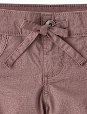 Tween Girls Canvas Shortie Shorts