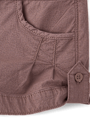 Tween Girls Canvas Shortie Shorts