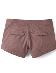 Tween Girls Canvas Shortie Shorts
