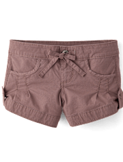 Tween Girls Canvas Shortie Shorts